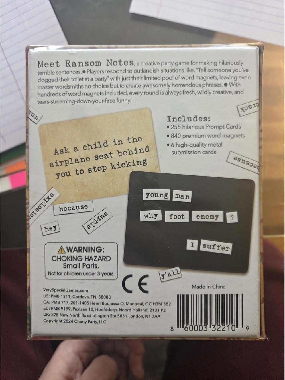 ( sealed) Ransom Notes - The Ridiculous Word Magnet Game - Picture 4 of 8